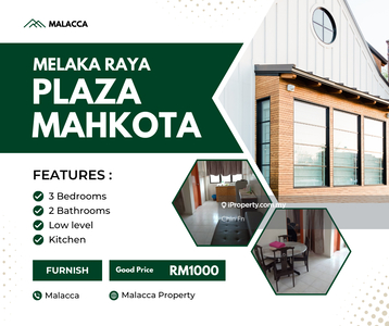 Fully Furnish 3 Bedroom Town Plaza Mahkota Melaka Raya Bandar Hilir