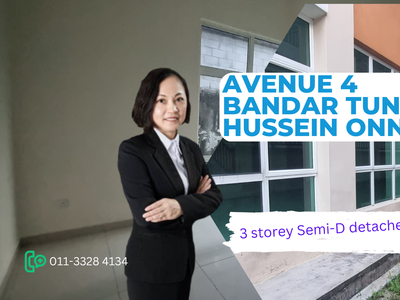 3 Storey Semi-D Detached House @ Avenue 4 Bandar Tun Hussein Onn Cheras For Sale
