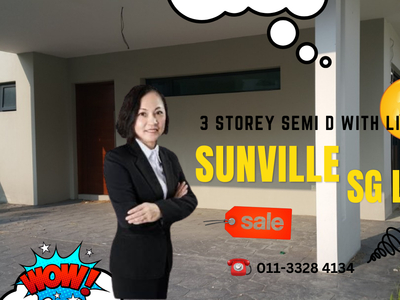 3 Storey Semi D Sunville Sg Long @ Kajang For Sale