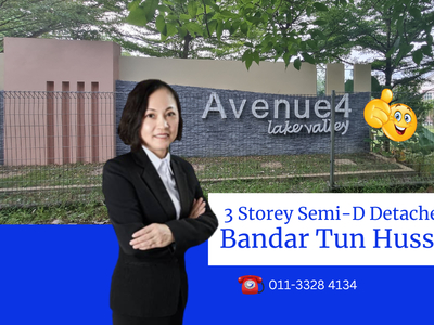 Avenue 4 Bandar Tun Hussein Onn Cheras @ 3 Storey Semi-D Detached House For Sale