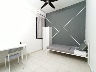 Desa Tebrau Fully Furnished Single Aircon Room for Rent