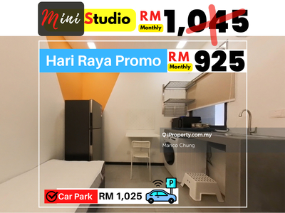 Mini studio with parking 3KM KLCC Tepi Great Eastern Mall Rm300 Bookin