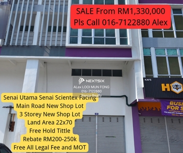 Senai Utama Scientex Senai Avenue Facing Senai Skudai Highway 3 Storey Shop Lot For Sale Skudai Kulai