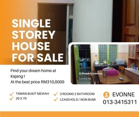20 x 70 Full Loan Extended Below Market MRT Taman Bukit Mewah Kajang