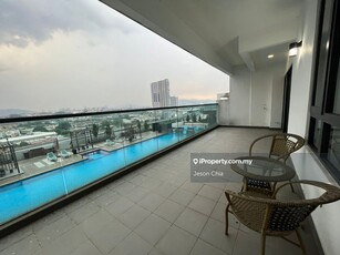Big balcony pool view fully furnished soho unit
