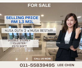Nusa duta 2 bukit indah double storey cluster for sale