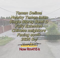 Taman Delima Single Storey Semi D Nearby Taman Intan & By Pass Road