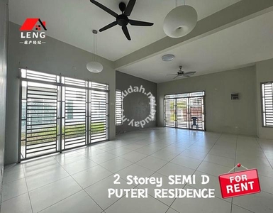 【FULLY GATED & GUARDED】2 Storey SEMI DETACHED RENT @ PUTERI RESIDENCE