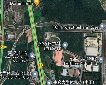 Gurun Light Industrial Land ,Free Hold Non Bumi For Sale