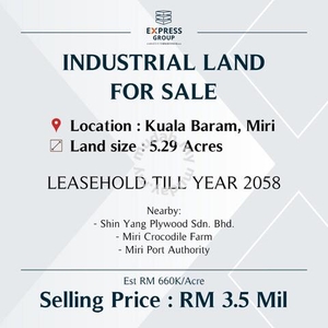 Industrial Land at Kuala Baram, Miri [5.29 Acres]