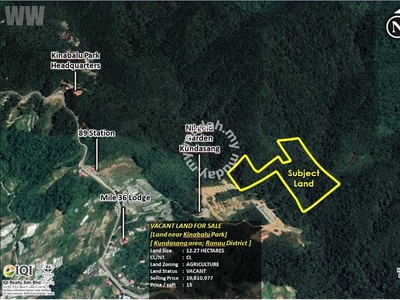 Kundasang Land | Kinabalu Park | Aki-Aki Trail | CL Title | 30 acres