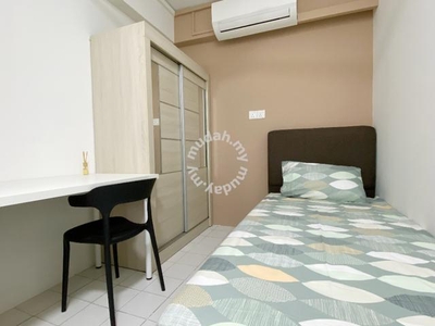 【New Renovated & Low Deposit】Desa Dua Apartment Kepong Aircon Room