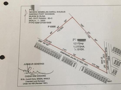 Port Dickson Si Rusa freehold agricultural land 3.13 acre