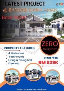 Free BOOKING Rebate 10% Rumah BANGLO Baru Modern Bandar Darulaman