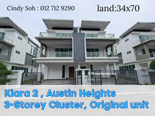 Kiara 2, Austin Heights, 3-Storey Cluster House for Sale