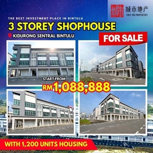 3 Storey Shophouse, Kidurong Sentral Bintulu FOR SALE