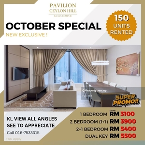 For Rent Luxury Serviced Apartment Pavilion Ceylon Hill, Kl City