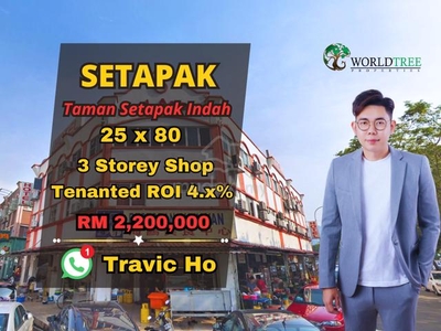 【High ROI】3 Storey Shop Danau Kota , Taman Setapak Indah Genting Klang