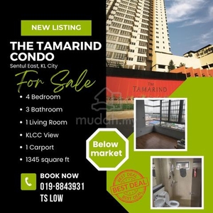 【KLCC View,100% Loan】The Tamarind Condo, Sentul East, KL City for SALE