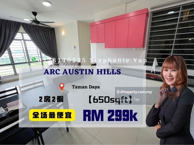 Arc apartment, Mount Austin, Taman Daya, Brand New, Freehold, 2bed