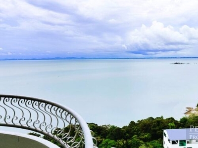 Batu Ferringhi Sea Range Tower Duplex Condo with endless sea view, on hillside with lots of greenery
