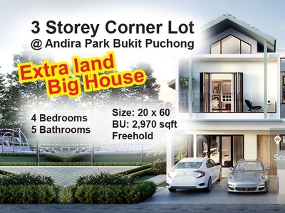 Below market 3 Storey Corner @ Andira Park Bukit Puchong