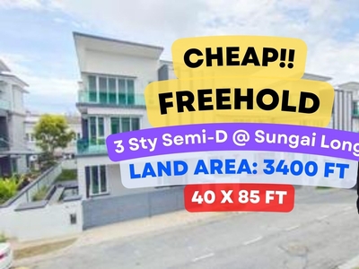 C H E A P 3 Storey Semi D @ Sungai Long for sale