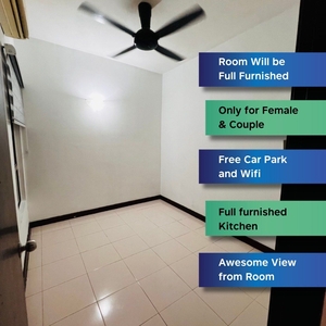 Full furnished Middle Room with free car park @ Metropolitan Square condo