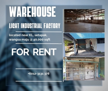 KL Setapak Gombak Wangsa Maju Melawati Warehouse light industrial factory and office