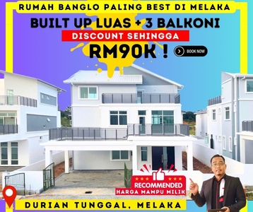 RUMAH BANGLO ! - 2.5Sty BUNGALOW HOUSE + ( FREEHOLD ) MELAKA 2023