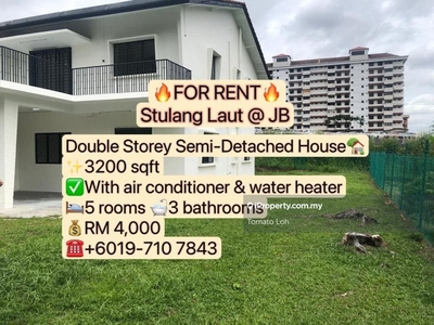 Stulang Laut @ Jb Double Storey Semi Detached House For Rent