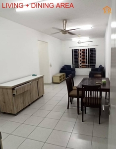 For Rent Seri Jati Apartment Setia Alam , Partially Furnished