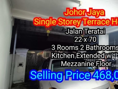 Taman Johor Jaya@ Single Storey Terrace House with Mezzanine Floor