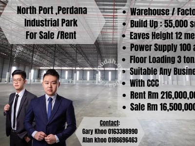 North Port Perdana Industrial Park Bu 55ksf - 300k Many Option Klang