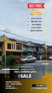 2 Storey House @ USJ 6 , Subang Jaya for Sale