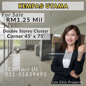 Kempas utama double storey cluster for sale